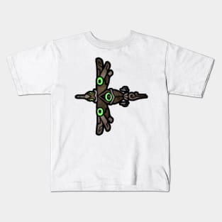 Stained Glass Laser Bird Kids T-Shirt